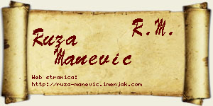 Ruža Manević vizit kartica